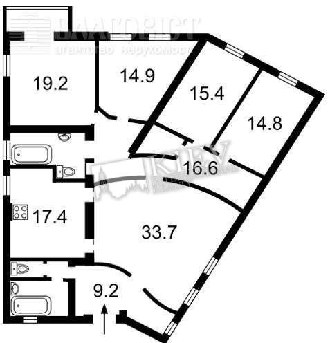 Four-bedroom Apartment st. Trehsvyatitelskaya 13 1515