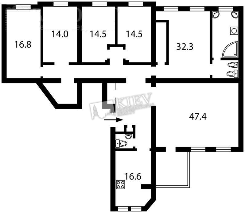 Five-bedroom Apartment st. Anischenko 12 5554