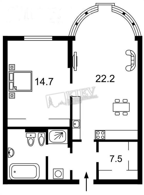 One-bedroom Apartment st. Chernovola 27 6126