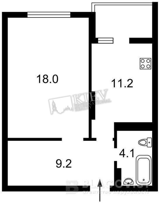 1 Room Apartment st. Naberezhno-Rybalskaya 9 20400
