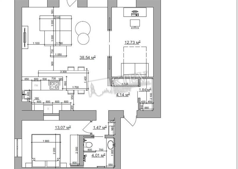 Two-bedroom Apartment st. Lipinskogo 4 B 20170