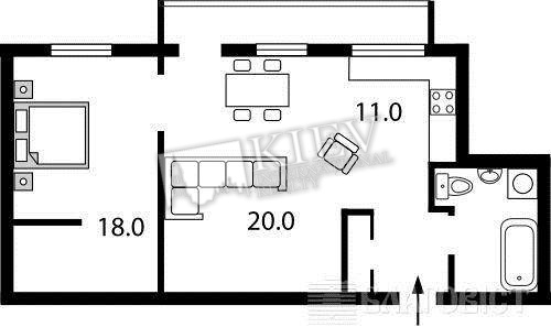 One-bedroom Apartment st. Malaya Zhitomirskaya 5 1608