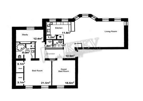 Three-bedroom Apartment st. Lipskaya 12/5 4745