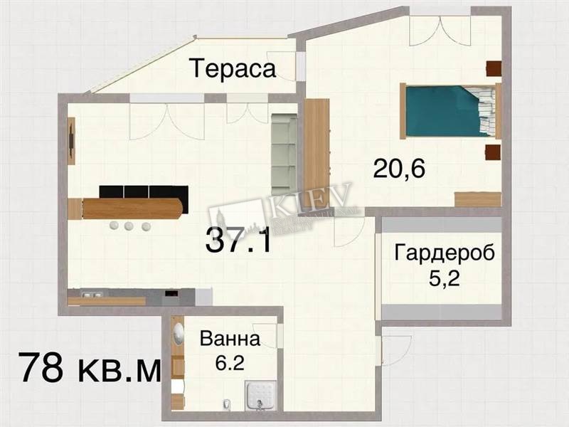 Apartment for Sale in Kiev Kiev Center Pechersk Lesi Ukrainki 7 (a.b)