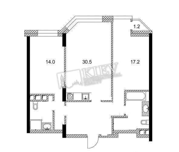 Two-bedroom Apartment st. Bolsunovskaya 2 13637