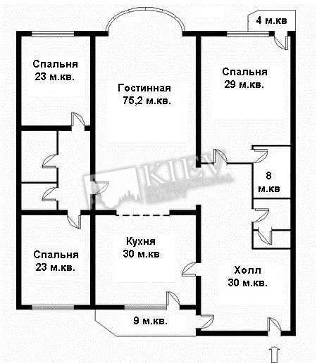 st. Kropivnitskogo 10 Kiev Long Term Apartment 74