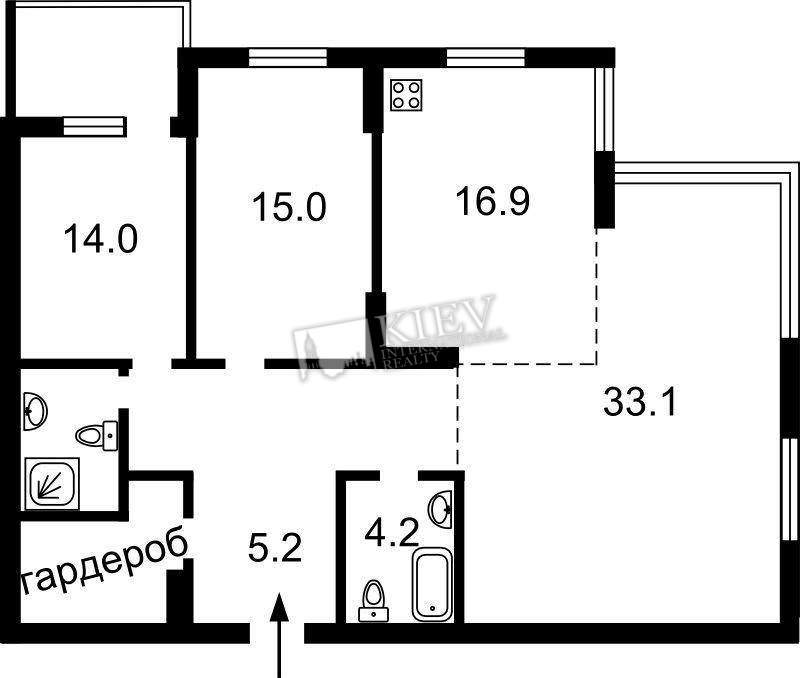 Two-bedroom Apartment st. Kudri 7 15430
