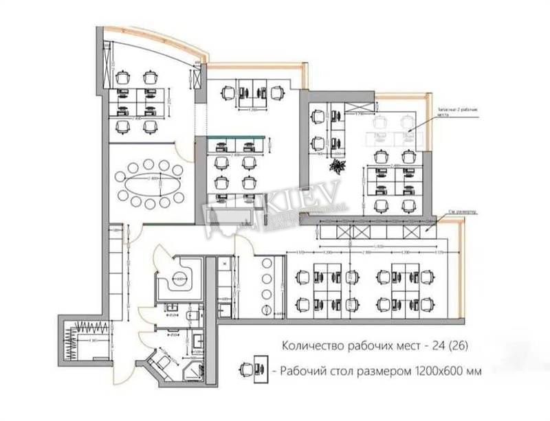 st. Klovskiy spusk 7a Office Rental in Kiev 20313